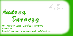 andrea daroczy business card
